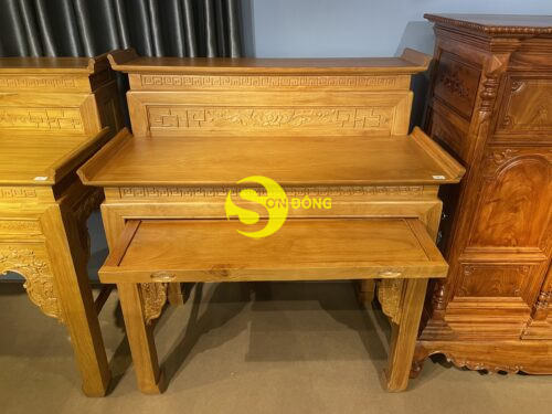 Bàn thờ chung cư nhị cấp hoa sen 1.27m SD5361 - Ảnh 3