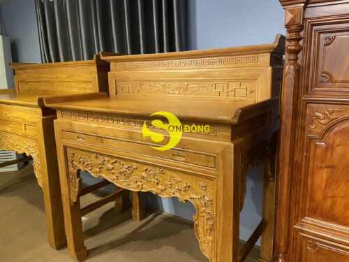 Bàn thờ chung cư nhị cấp hoa sen 1.27m SD5361 - Ảnh 2