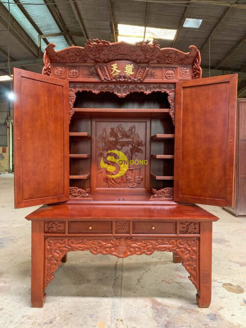 Bộ tủ thờ gõ đỏ-SD191 - Hình ảnh 13