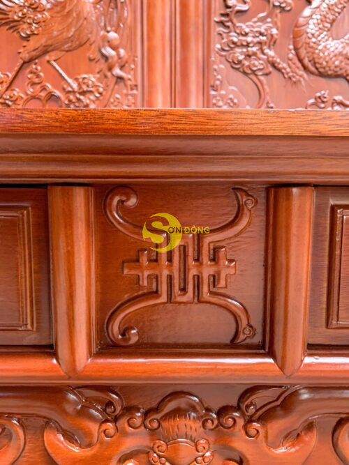 Bộ tủ thờ gõ đỏ-SD191 - Hình ảnh 10
