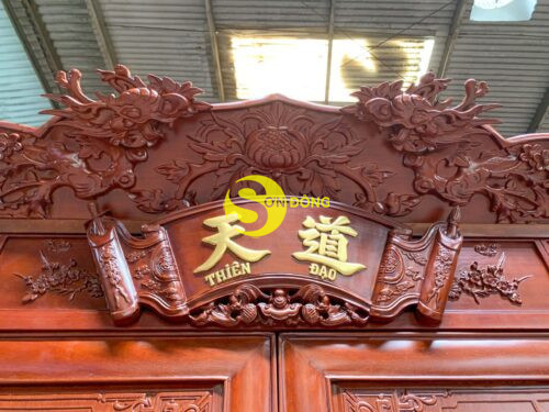 Bộ tủ thờ gõ đỏ-SD191 - Hình ảnh 8