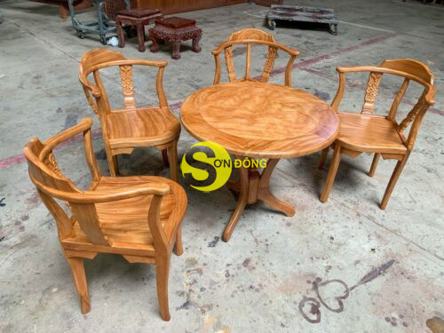 bo ban tra go do 5 mon 80 BBT02 2