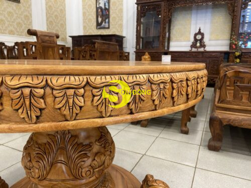 Mặt bàn tròn nguyên tấm 120*12 - Ảnh 4