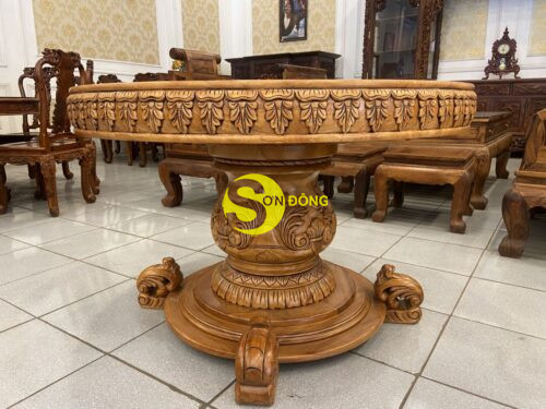 Mặt bàn tròn nguyên tấm 120*12 - Ảnh 5