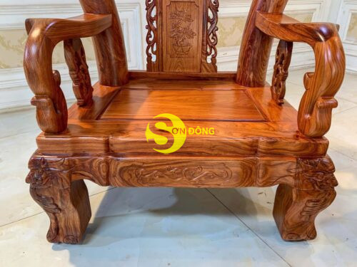 Bàn Ghế Gỗ Hương Đào Vân Tuyển 6 Món Tay 14-BBG364 - Hình ảnh 8