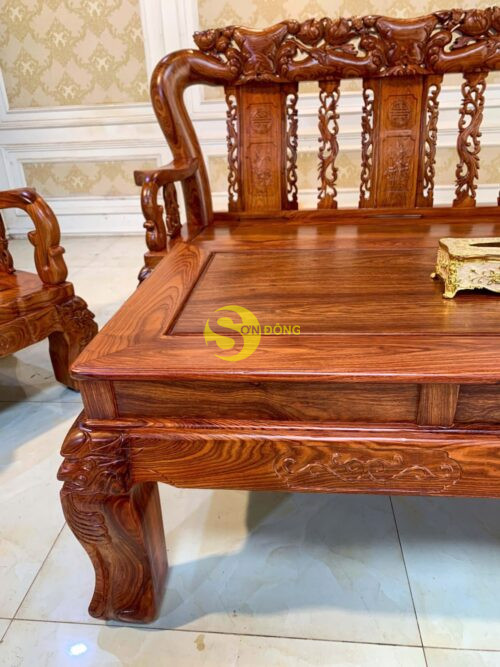 Bàn Ghế Gỗ Hương Đào Vân Tuyển 6 Món Tay 14-BBG364 - Hình ảnh 9