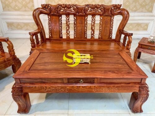 Bàn Ghế Gỗ Hương Đào Vân Tuyển 6 Món Tay 14-BBG364 - Hình ảnh 7