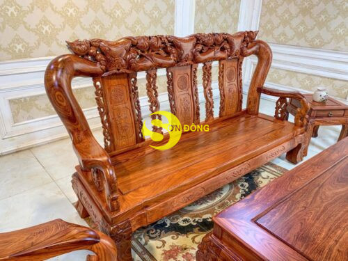 Bàn Ghế Gỗ Hương Đào Vân Tuyển 6 Món Tay 14-BBG364 - Hình ảnh 5