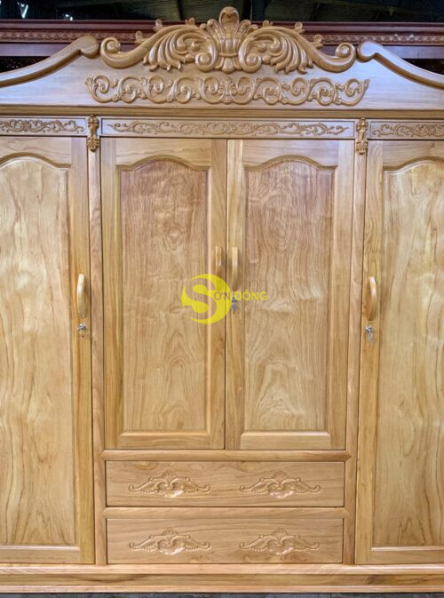 Tủ áo nữ hoàng gỗ gõ đỏ Pachy 100%-TQA132 - Hình ảnh 8