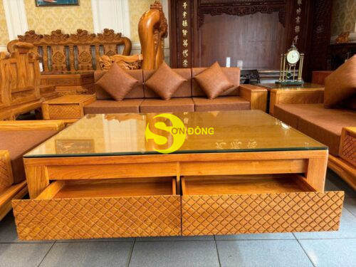 Bộ sofa góc hiện đại mặt nguyên tấm 5 món- BBG022 - Hình ảnh 2