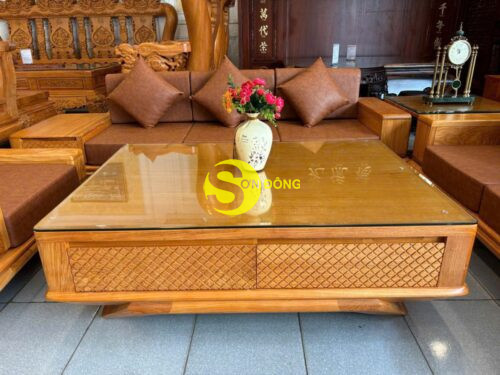 Bộ sofa góc hiện đại mặt nguyên tấm 5 món- BBG022 - Hình ảnh 7