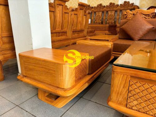 Bộ sofa góc hiện đại mặt nguyên tấm 5 món- BBG022 - Hình ảnh 3