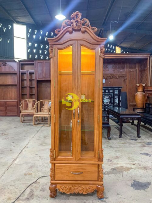 Tủ rượu hoa hồng gỗ gõ đỏ-TR2121