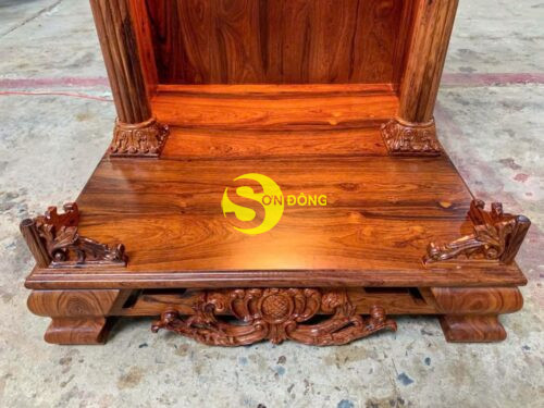 Bàn thờ ông địa gỗ cẩm lai 810x810mm cao 1m06-SD429 - Hình ảnh 9
