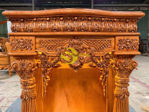 Ban tho ong dia phong cach Louis hoang gia go go do can venner SD2112 5