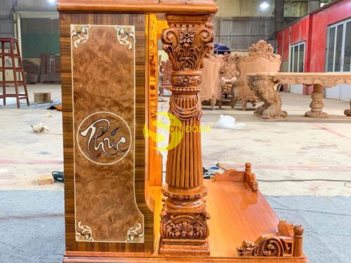 Ban tho ong dia phong cach Louis hoang gia go go do can venner SD2112 6