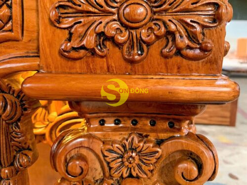 Ban tho ong dia phong cach Louis hoang gia go go do can venner SD2112 7