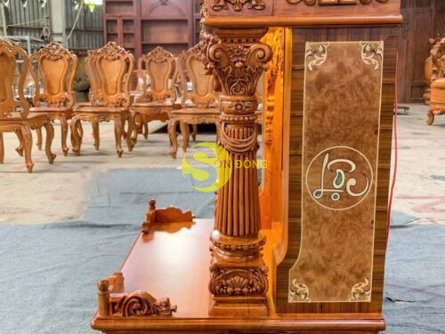 Ban tho ong dia phong cach Louis hoang gia go go do can venner SD2112 9