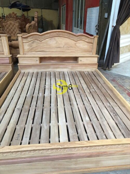 Giường ngủ gõ đỏ hàng siêu HOT ngang 1.6m - GN1601 - Ảnh 5