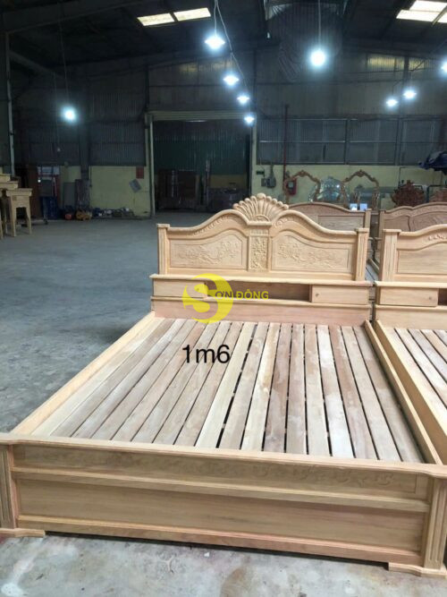 Giường ngủ gõ đỏ hàng siêu HOT ngang 1.6m - GN1601 - Ảnh 3