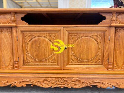 Tủ tivi trụ chạm gõ đỏ trơn 1.8m TTV1802 - Ảnh 4