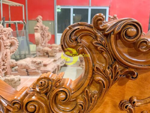 giuong ngu co dien chau au go go do 1m6x2m GN20A 6