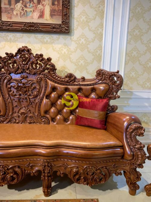 Bộ sofa hoàng gia Luxury 08 món gỗ Gõ Đỏ – BBG5912CL - Hình ảnh 4