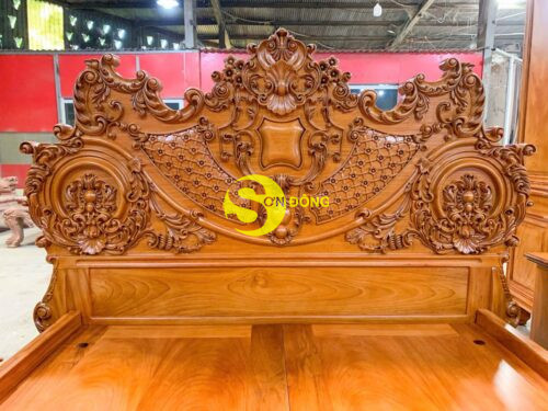 Giường Ngủ cổ điển Siêu VIP 1m6 x 2m - GN06 (đặt làm liền tấm) - Hình ảnh 3