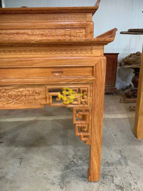 Bàn Thờ Chung Cư Nhị Cấp triện Hoa Sen 1m27 hương đá-SD5352 - Ảnh 4