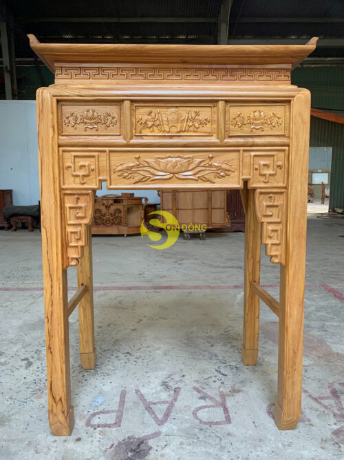 Ban tho phat hoa sen go do khong hoc keo 1m07 SD2124 1