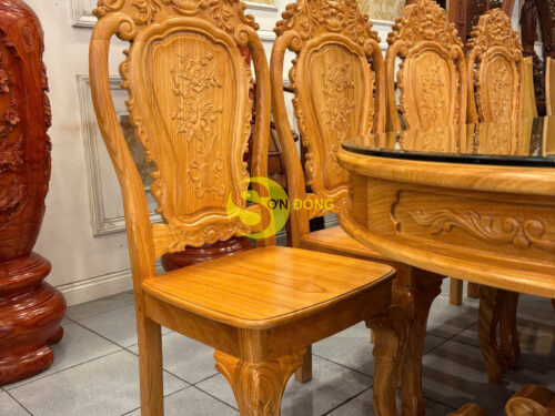 Bo ban an go do 8 ghe hoa la tay ban Ovan BBA2138B 5