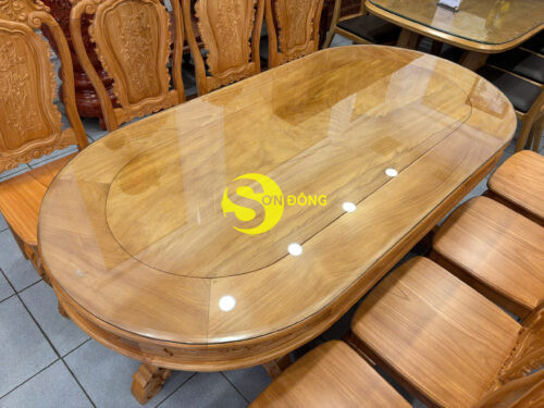 Bo ban an go do 8 ghe hoa la tay ban Ovan BBA2138B 6