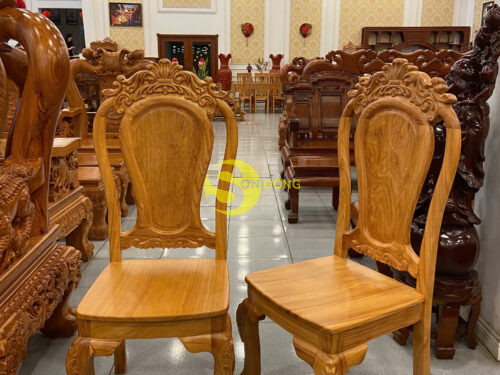 Bo ban an go do 8 ghe hoa la tay ban vuong Ma sp BBA2428V 1