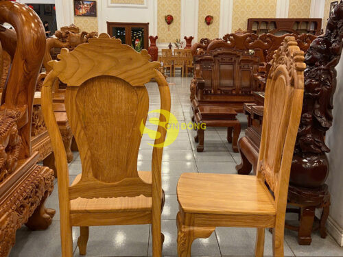 Bo ban an go do 8 ghe hoa la tay ban vuong Ma sp BBA2428V 9