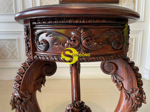 Đôn trang trí cổ điển gỗ cẩm lai DTT404 - Ảnh 6