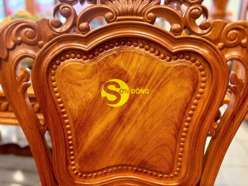 Bộ bàn ăn kiểu cổ điển 6 ghế gỗ gõ đỏ - BBA2236 - Hình ảnh 4