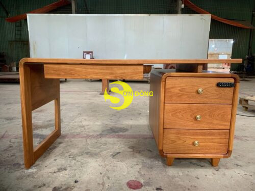 Bàn làm việc gỏ đỏ 1400x650x750-BLV203 - Ảnh 4