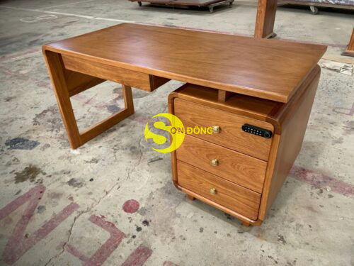 Bàn làm việc gỏ đỏ 1400x650x750-BLV203 - Ảnh 7