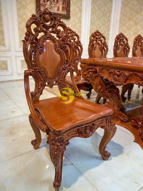 Bộ bàn ăn hoàng gia Louis Minerva VIP Bộ 11 món BA769D + GA087A - Ảnh 10
