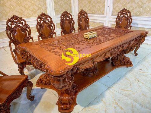 Bộ bàn ăn hoàng gia Louis Minerva VIP Bộ 11 món BA769D + GA087A - Ảnh 7