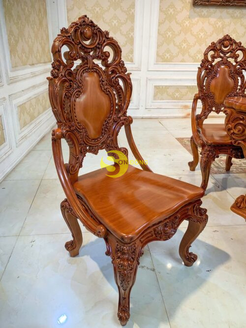 Bộ bàn ăn hoàng gia Louis Minerva VIP Bộ 11 món BA769D + GA087A - Ảnh 3