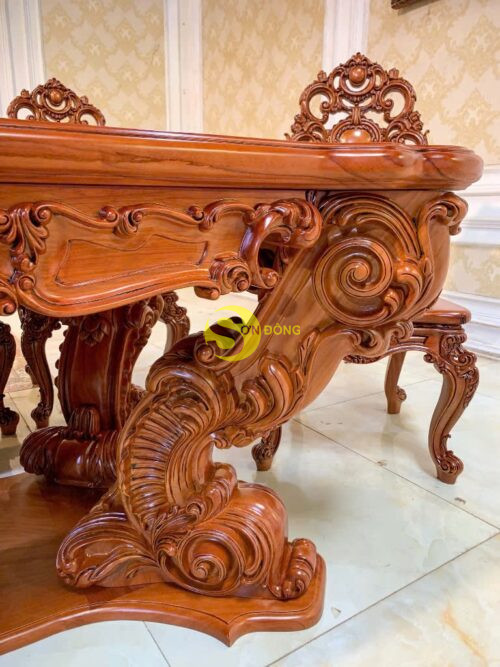 Bộ bàn ăn hoàng gia Louis Minerva VIP Bộ 11 món BA769D + GA087A - Ảnh 19