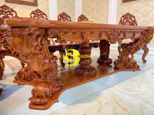 Bộ bàn ăn hoàng gia Louis Minerva VIP Bộ 11 món BA769D + GA087A - Ảnh 18