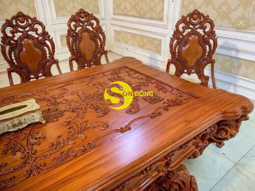 Bộ bàn ăn hoàng gia Louis Minerva VIP Bộ 11 món BA769D + GA087A - Ảnh 16