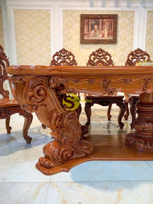 Bộ bàn ăn hoàng gia Louis Minerva VIP Bộ 11 món BA769D + GA087A - Ảnh 13