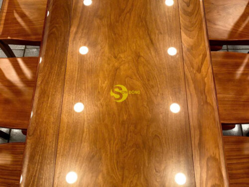 Bộ bàn ăn căm xe 6 ghế hoa lá tây chữ Lộc bàn vuông - BBA1246V 10 BBA1246V4