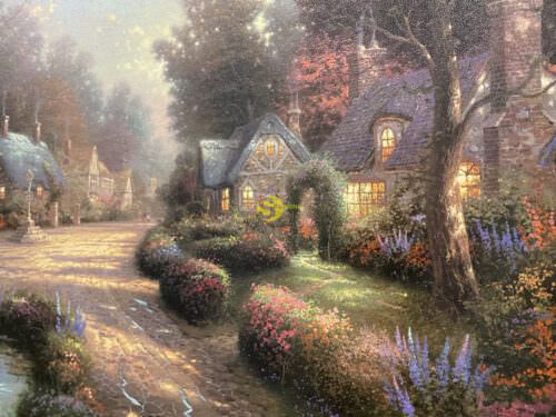 Tranh Sơn dầu “Cobbleston Lane ” of “Thomas Kinkade” - T1005 - Hình ảnh 4