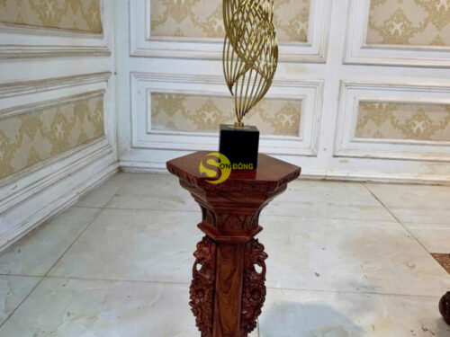 Đôn lục giác gỗ Cẩm Lai - DLG401