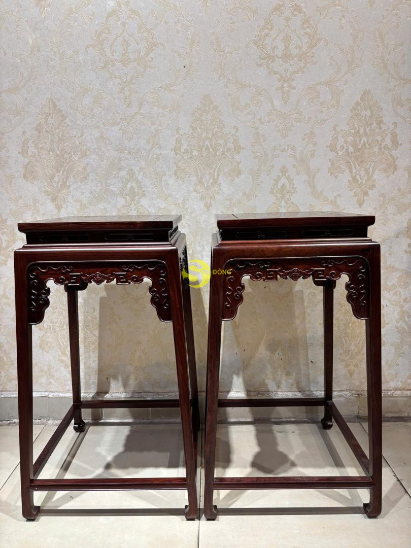 Đôn trang trí triện Phúc gỗ cẩm lai -  DTT408