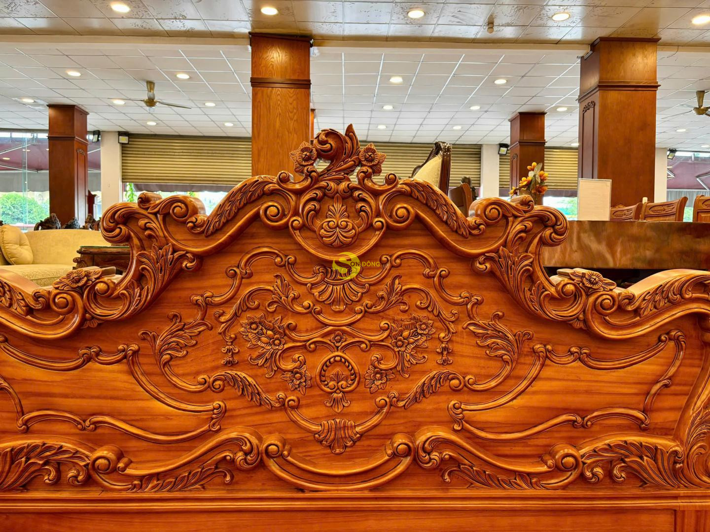 Giường ngủ cổ điển Châu Âu gỗ gõ đỏ 1,8x2m GN20 7 Giường ngủ cổ điển Châu Âu gỗ gõ đỏ 1,8x2m GN20 - Ảnh 7